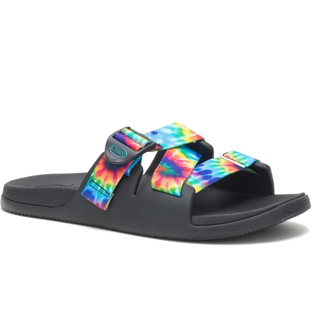 New! Women’s Chaco Multicolor Tie-Dye Slide Sandals Sz. 8